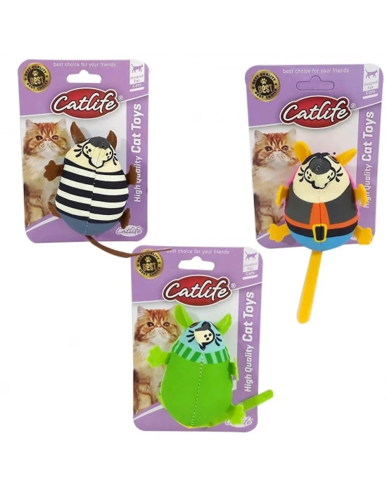 Sevimli Kumaş Fare Kedi Oyuncağı 17 cm Çeşitli Renklerde
