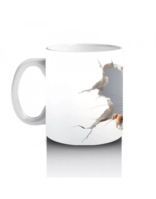 Sevimli Sincap Figürü Duvar Desenli – Baskılı Kupa