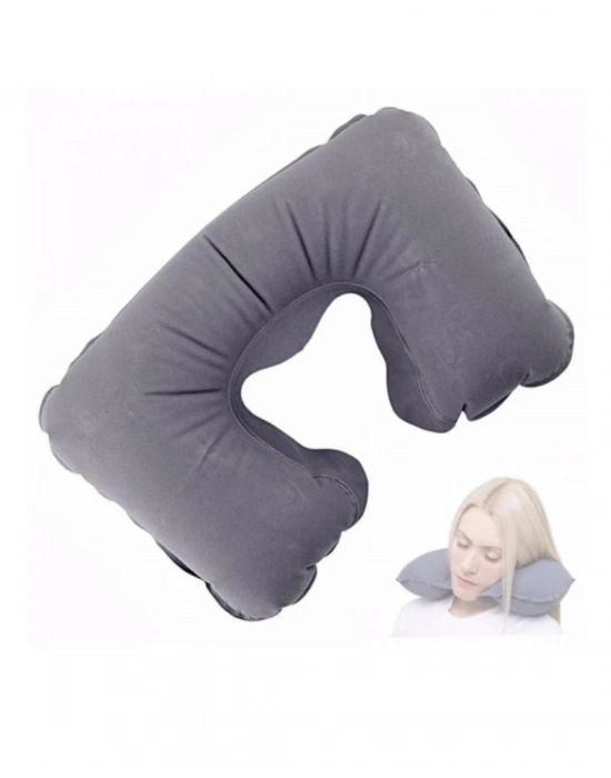 Seyahat Boyun Yastığı Şişme Hafif Katlanabilir Rahat Dinlenme Yastığı