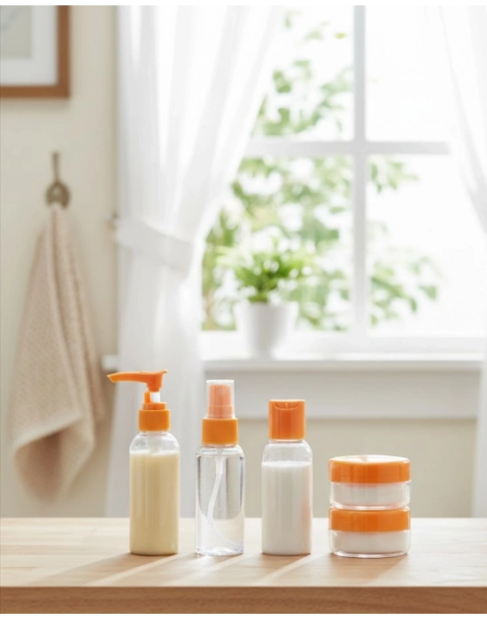 Seyahat İçin 5’li Şeffaf Kozmetik Kap Seti 30 ml