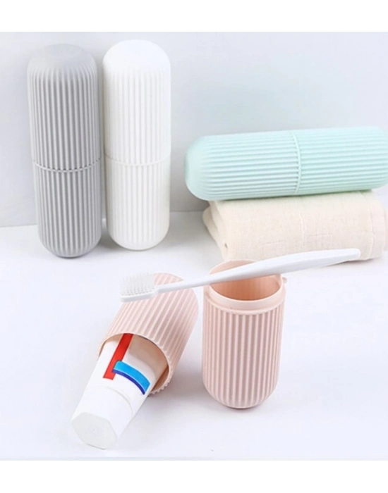 ® Seyahat Tipi Diş Macunu ve Fırçası Kabı 4 Renk
