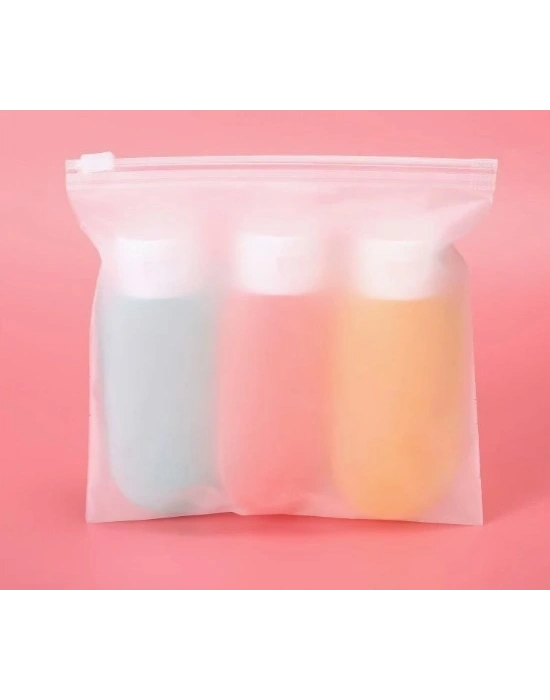 Seyahat Tipi Doldurulabilir Krem Şampuan Kutusu 3 lü Set