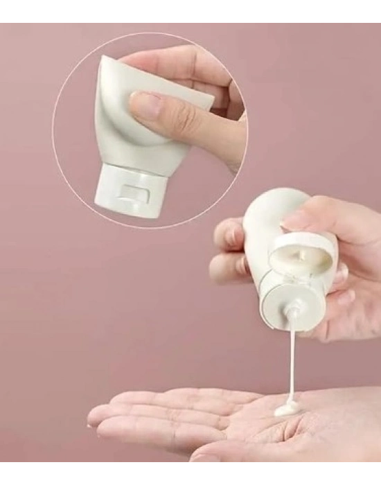 Seyahat Tipi Doldurulabilir Krem Şampuan Kutusu 3 lü Set