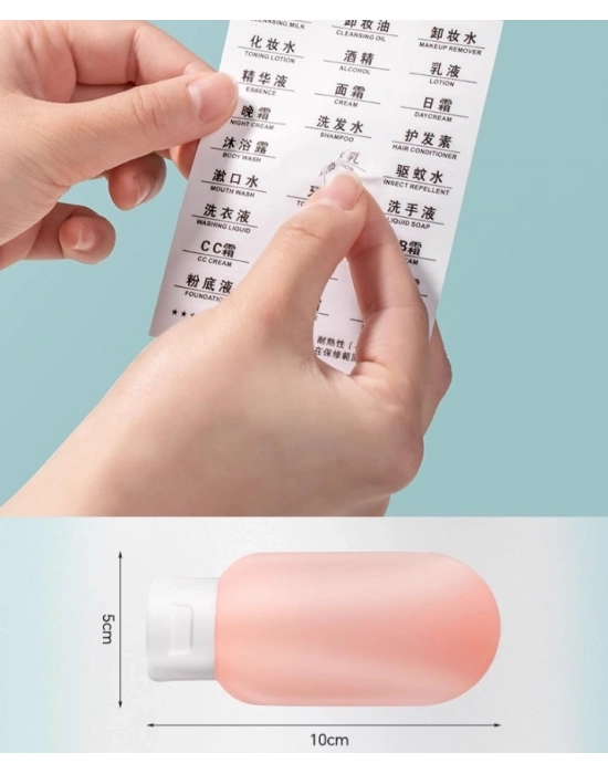 Seyahat Tipi Doldurulabilir Krem Şampuan Kutusu 3 lü Set