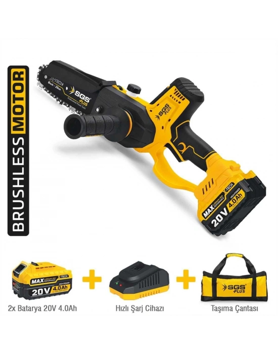 ® Sgs 5310 Zincirli Kömürsüz Ağaç Budama Testeresi 20 Volt