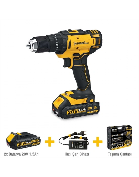 ® Sgs Plus 5248 Akülü Darbeli Matkap Seti 20 Volt