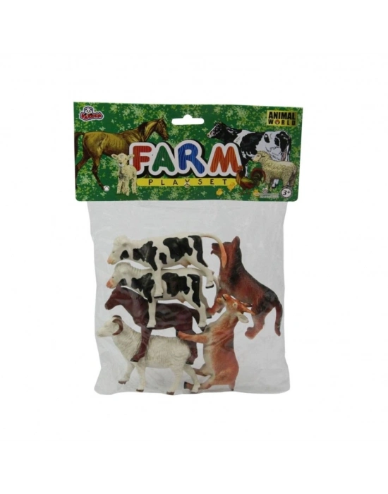 SH-Vardem 6 Parça 5 inch  Çiftlik, Dinozor,Vahşi Orman ve Deniz Hayvanları Hayvan Seti