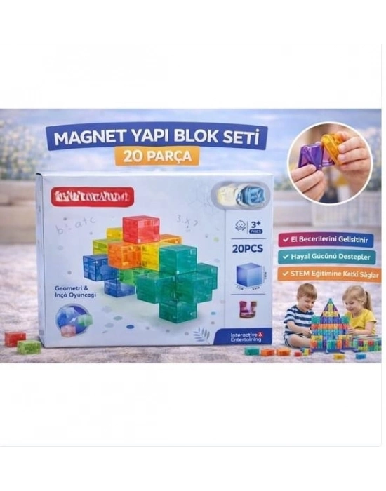 SH59837 MAGNET KÜP YAPI BLOK SETİ 20 PARÇA