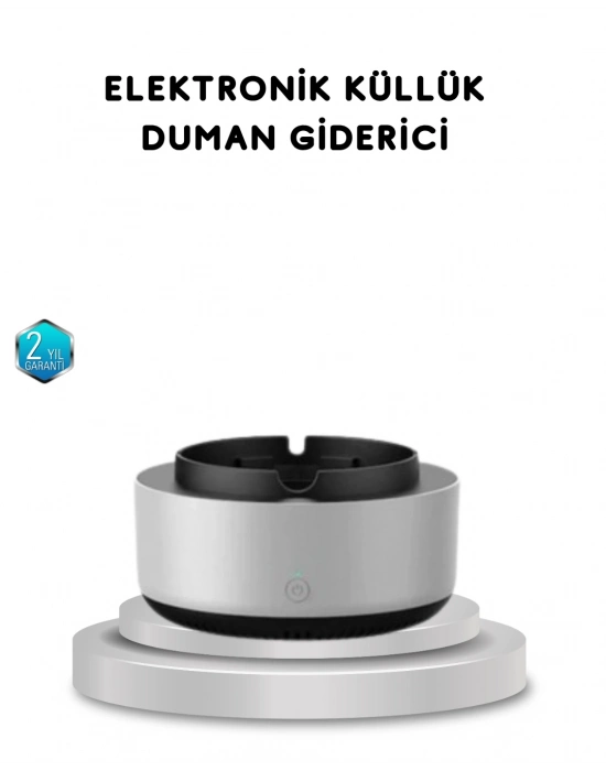 ® Sigara Dumanı ve Koku Giderici Hava Temizleyici Küllük – 2 Katmanlı Filtreli