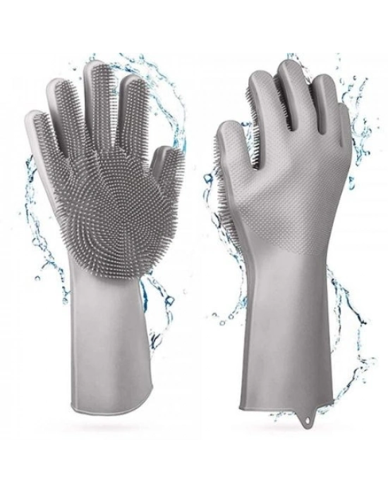 Sihirli Isıya Dayanıklı Silikon Çok Amaçlı Bulaşık Eldiven Fırçası Magic Gloves
