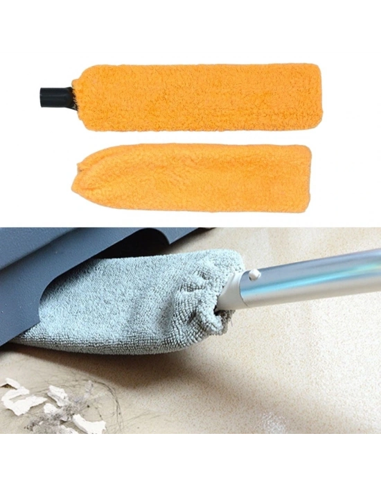 Sihirli Mikrofiber Başlıklı Girintili Yüzey Temizleme Mopu Toz Alma Fırçası