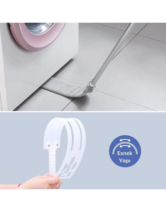 Sihirli Mikrofiber Başlıklı Girintili Yüzey Temizleme Mopu Toz Alma Fırçası