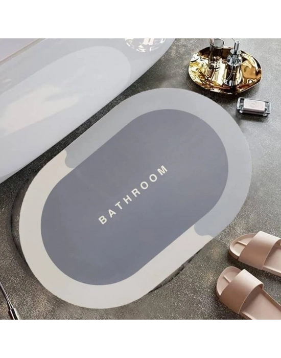 ®  Sihirli Süper Su Emici Kaymaz Tabanlı Oval Paspas 40*60 cm