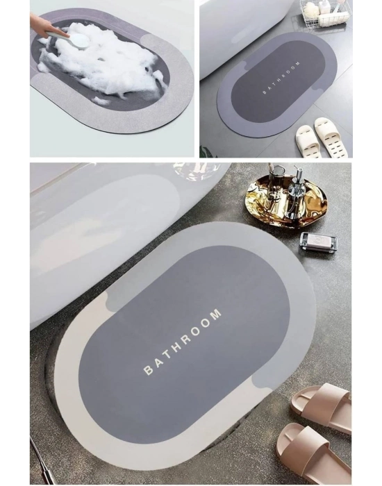 ®  Sihirli Süper Su Emici Kaymaz Tabanlı Oval Paspas 40*60 cm