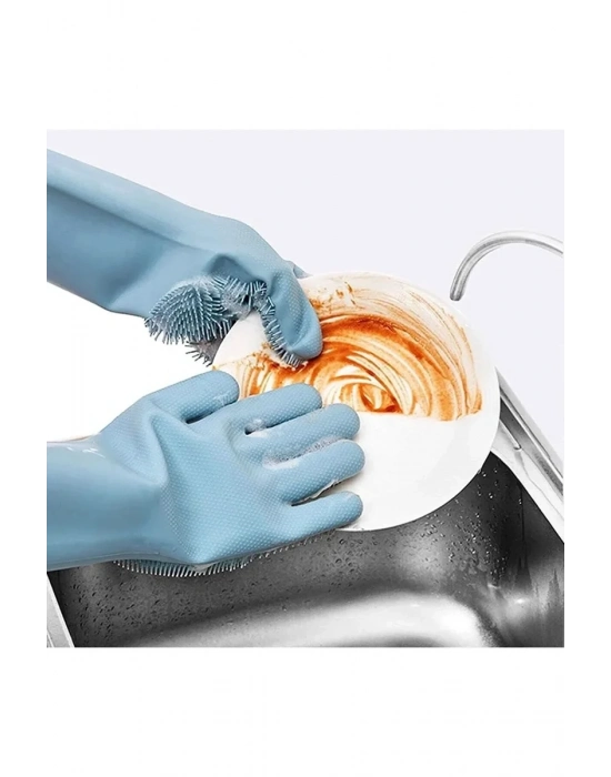 Silikon Bulaşık Yıkama Eldiveni Silikonlu Mutfak Eldiveni Temizlik Mutfak Eldiven