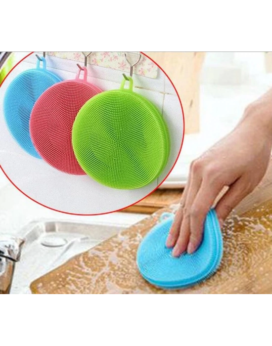 Silikon Bulaşık Yıkama Fırçası Tükenmeyen (2 Adet)