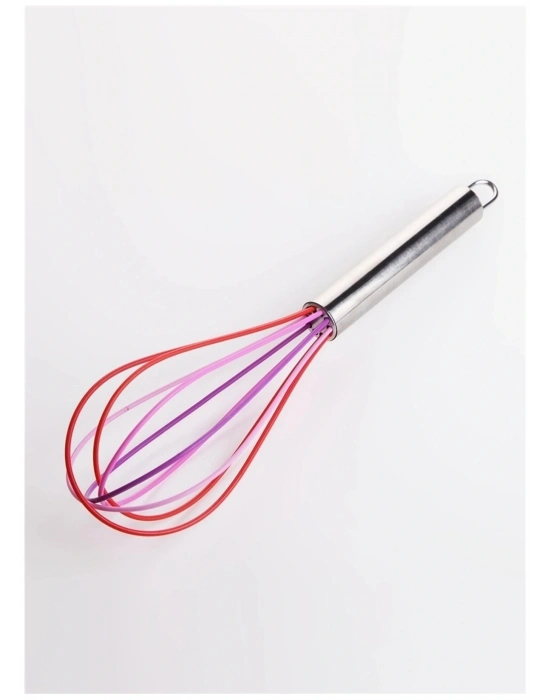 Silikon Çırpıcı Metal Saplı Renkli Çırpma Teli