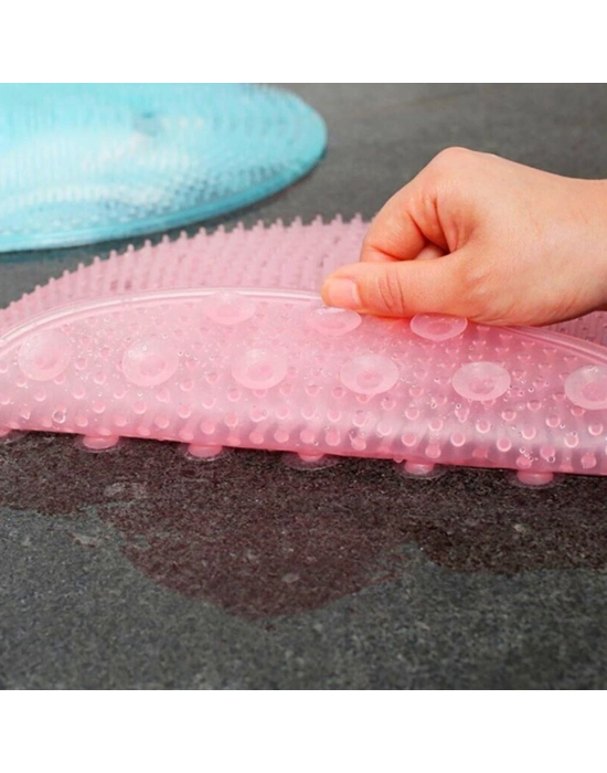 ®  Silikon Fırçalı Banyo Masaj Matı ve  Ayaklar için Topuk Masaj Paspası