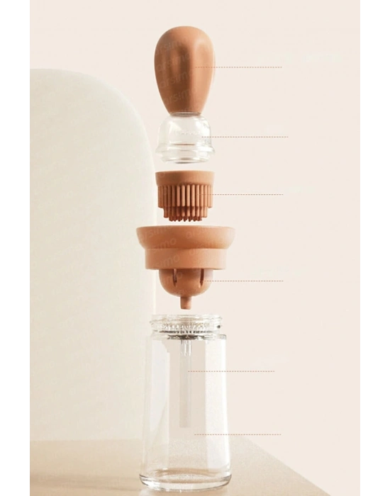 Silikon Hazneli Fırçalı Yağdanlık