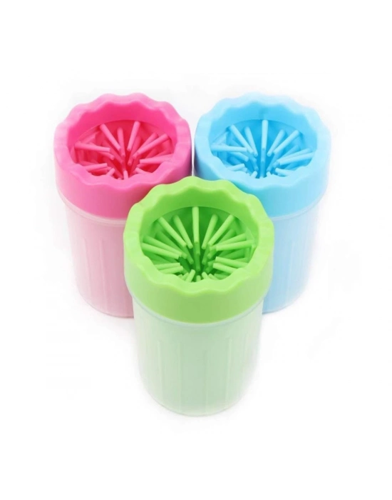 ®  Silikon Jel Fırçalı Kedi Köpek Pati Ayak Yıkama Temizleme Kovası (Küçük)