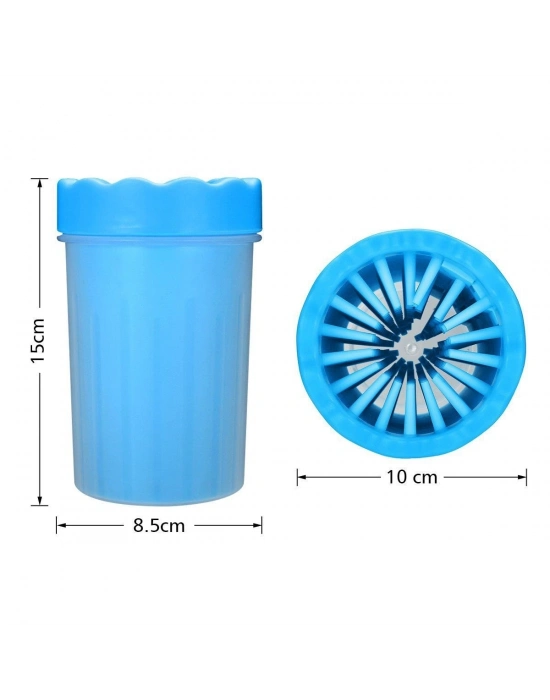 ®  Silikon Jel Fırçalı Kedi Köpek Pati Ayak Yıkama Temizleme Kovası (Küçük)