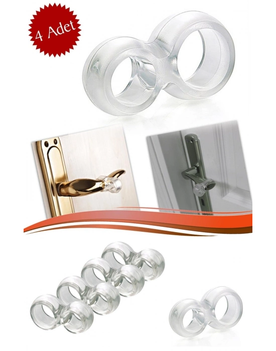 ®  Silikon Kapı & Pencere Vurma Önleyici Stoper Kapı Tamponu 4 Adet