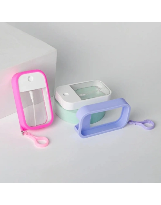 Silikon Kılıflı Anahtarlıklı Sprey Şişesi