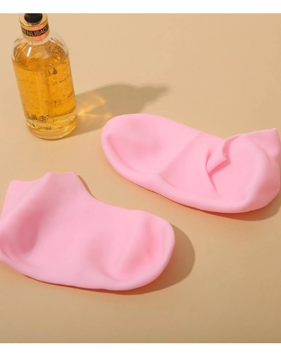 Silikon Nemlendirici Çorap Ayak Bakım Çorabı Pembe