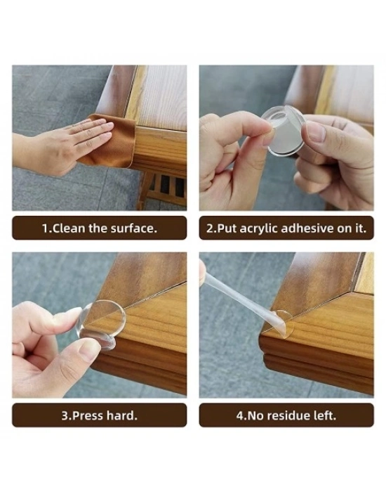 Silikon Şeffaf Masa Kenarı Köşe Koruması