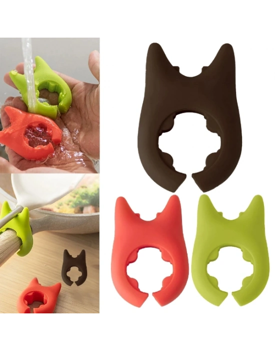 Silikon Tava Tencere Kaşık Tutucu