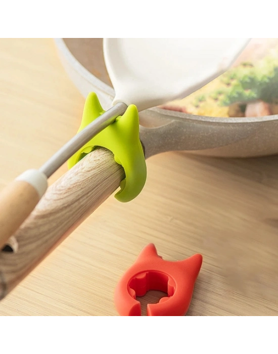 Silikon Tava Tencere Kaşık Tutucu