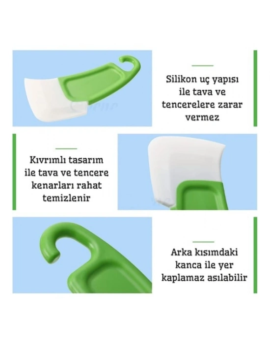 Silikon Uçlu Bulaşık Temizleme Kazıyıcı Spatula
