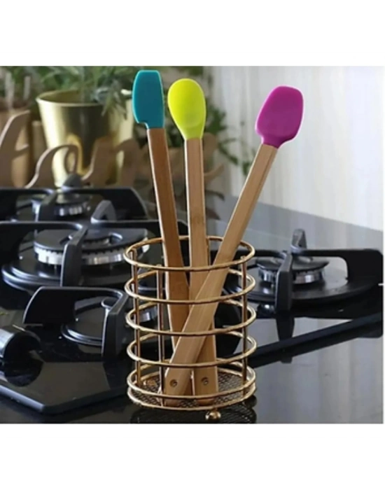 Silikon Uçlu Isıya Dayanıklı Bambu Spatula 3lü Set