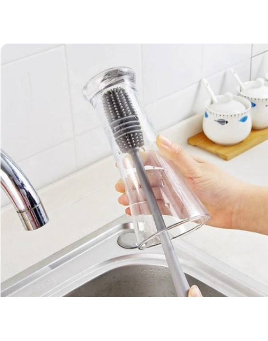 Silikon Uzun Saplı Kavanoz Yıkama Fırçası