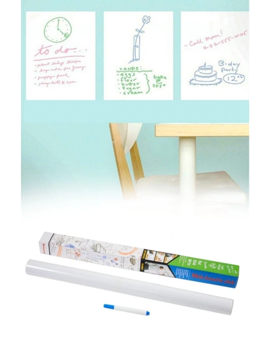 ®  Silinebilir Kalemli Sticker  Duvara Yapışabilen Yazı Tahtası 60x100 cm