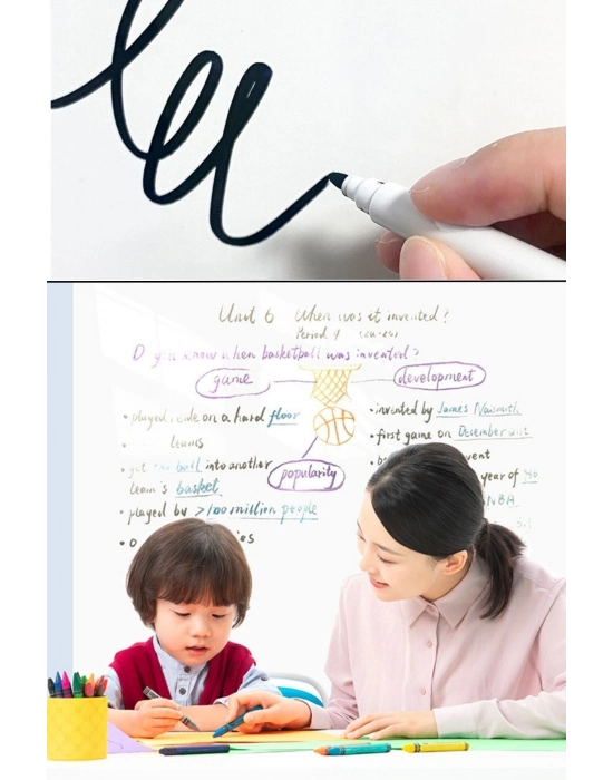 ®  Silinebilir Kalemli Sticker  Duvara Yapışabilen Yazı Tahtası 60x100 cm