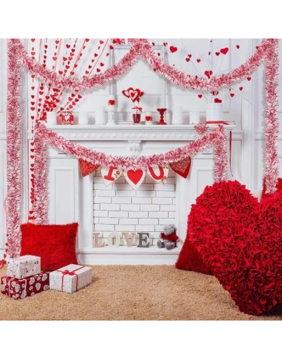 Simli Parti Süsü 2 Metre Pembe