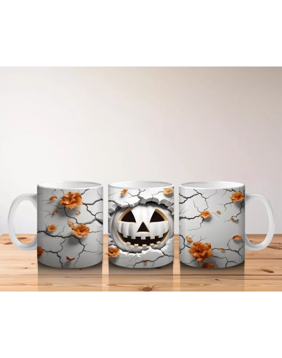 Sırlı Gülümsemesiyle Duvardan Çıkan Kabak – Hediyelik Kahve Kupası