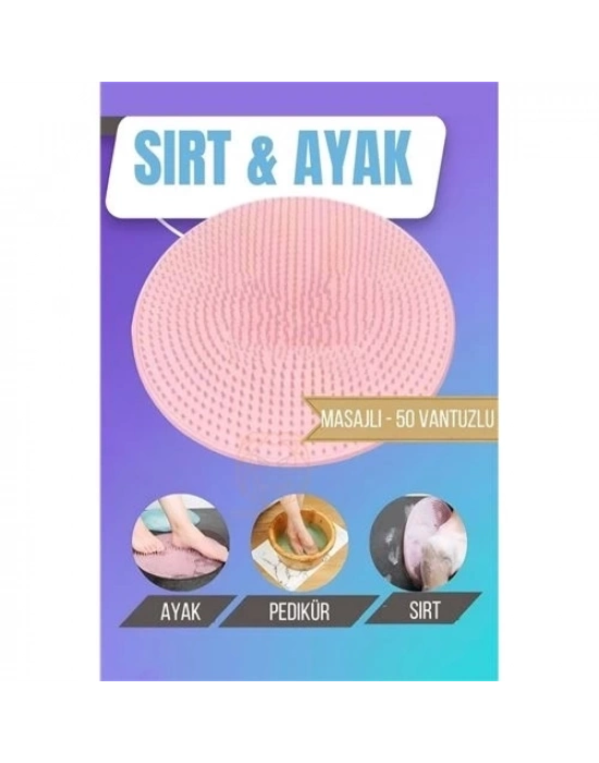 Sırt Kesesi Vantuzlu Ayak Kesesi Masajlı