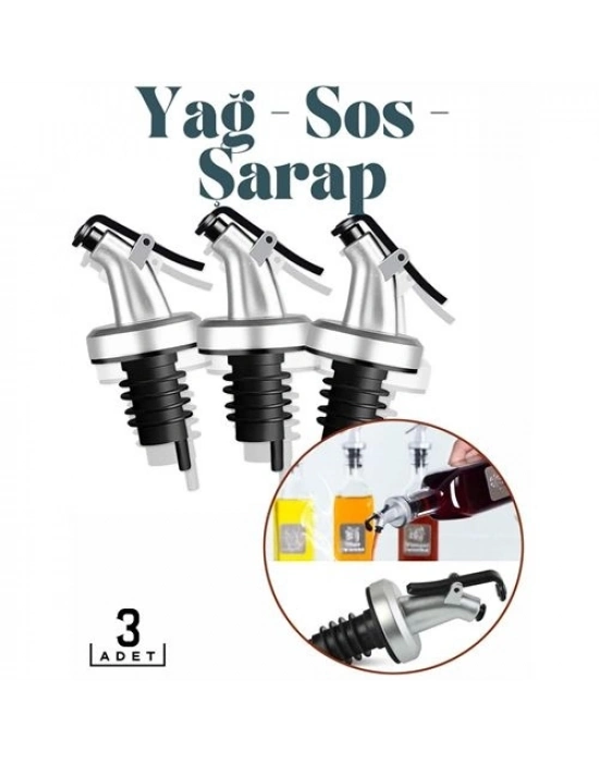 Şişe Tıpa Dağıtıcı Akış Seti 3lü BiancoLilla Design 718418