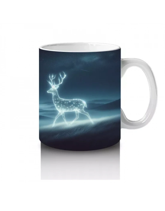 Sisli Deniz Üzerinde Hayalet Gemisi Figürlü Gotik Cadılar Bayramı Baskılı Kupa