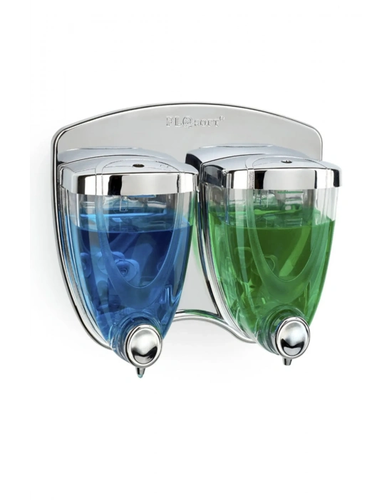 Sıvı Sabunluk Ikiz 350+350 ml Krom Kaplama Royaleks-F038