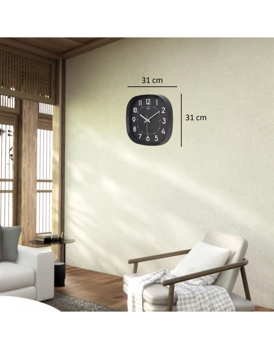 Siyah 31 Cm Duvar Saati