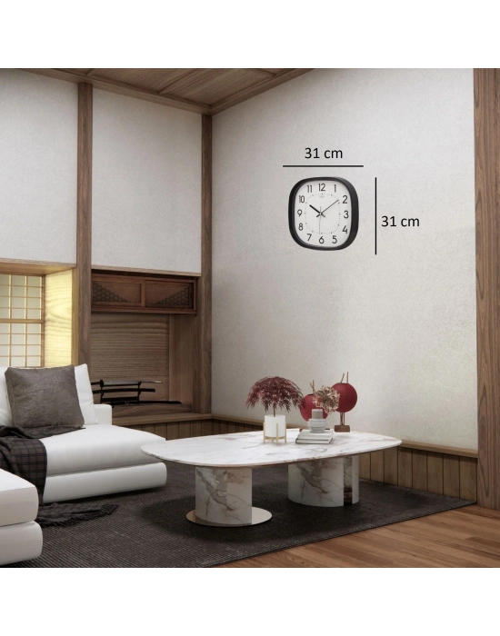 Siyah 31 Cm Modern Stil Duvar Saati