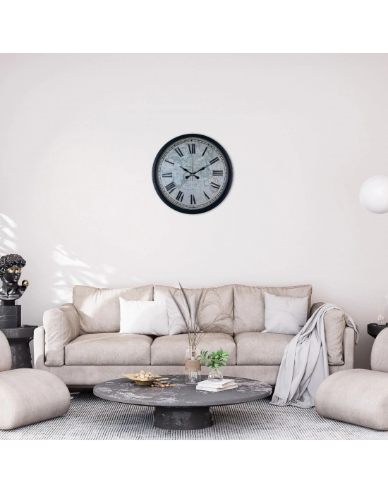 Siyah 36 Cm Atlas Tasarım Duvar Saati