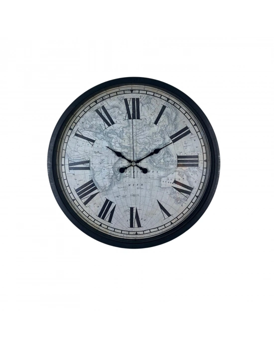 Siyah 36 Cm Atlas Tasarım Duvar Saati