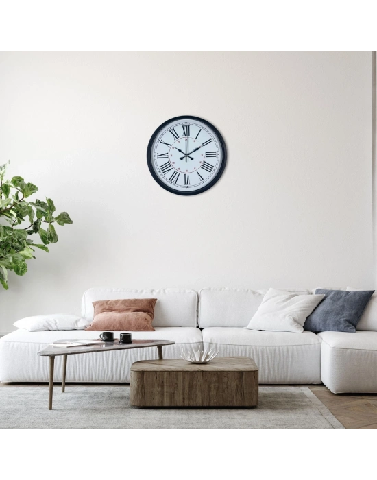 Siyah 36 Cm Roma Rakamlı Duvar Saati