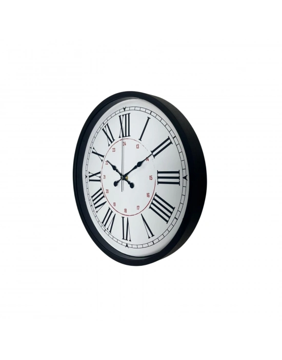 Siyah 36 Cm Roma Rakamlı Duvar Saati