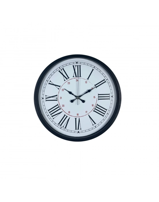 Siyah 36 Cm Roma Rakamlı Duvar Saati