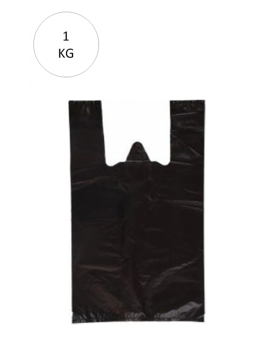Siyah Atlet Poşet Orta Boy 29x50 cm Takriben 85 Adet 1 Kg
